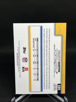 2025 Topps Chrome Omarion Hampton Red White Blue Refractor Rookie - Image 2