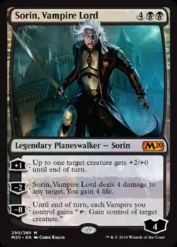 Sorin, Vampire Lord -Foil Heavy Play MTG Magic 2020 Core Set - Image 1