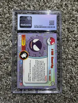 CGC 5.5 Gastly Foil Topps Animation Series 2 Pokemon Card - Image 2