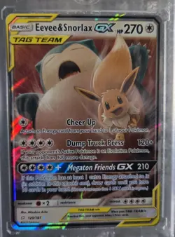 Eevee & Snorlax Tag Team GX 120/181 Sun & Moon: Team Up Pokemon Card - Image 1