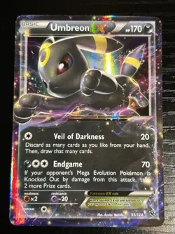 Pokemon TCG Umbreon EX XY Fates Collide Holo Rare Card 55/124 - Image 1