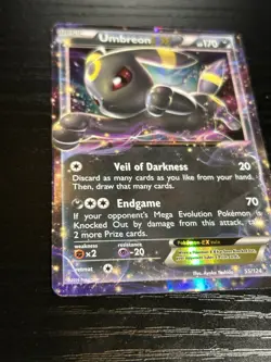 Pokemon TCG Umbreon EX XY Fates Collide Holo Rare Card 55/124 - Image 2