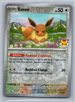 Eevee (Pokemon Day 2025) (Reverse Cosmos Holo) 074/131 Misc Cards Pokemon NM - Image 1