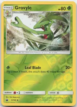 Grovyle 9/168 Reverse Holo SM - Celestial Storm Pokemon Card LP - Image 1