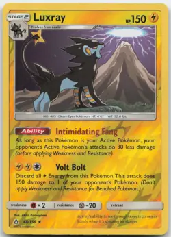 Luxray 48/156 Reverse Holo SM - Ultra Prism Pokemon Card LP - Image 1