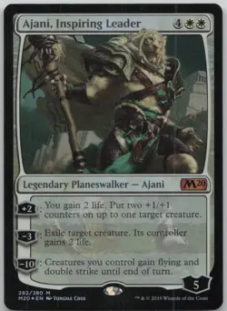 Ajani, Inspiring Leader 282 Mythic Core Set 2020 Magic: The Gathering MP Warped - Image 1