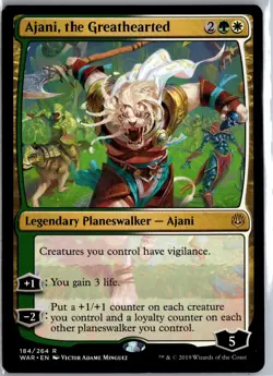 Ajani, the Greathearted 184 Rare War of the Spark Magic: The Gathering LP - Image 1