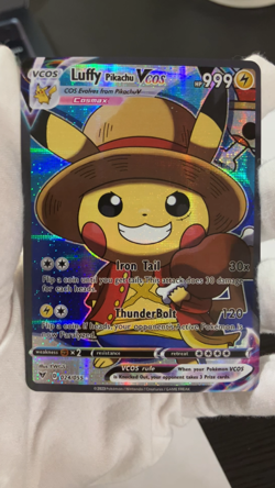 Luffy Pikachu Pokemon Card VCOS Holo Cosplay w/ Video - Image 2