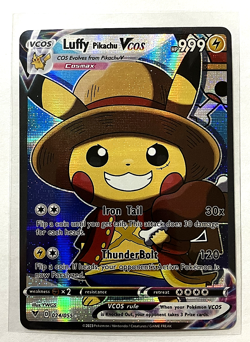 Luffy Pikachu Pokemon Card VCOS Holo Cosplay w/ Video - Image 4