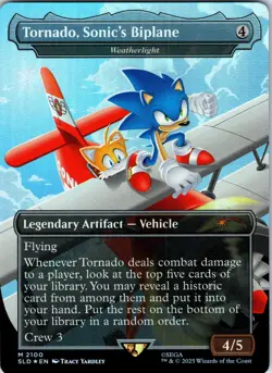 Tornado, Sonic's Biplane - Weatherlight Rainbow Foil M Secret Lair Drop 2100 NM - Image 1
