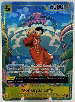 2024 One Piece Monkey D Luffy OP07-109 (TR) Treasure Rare Two Legends NM - Image 1