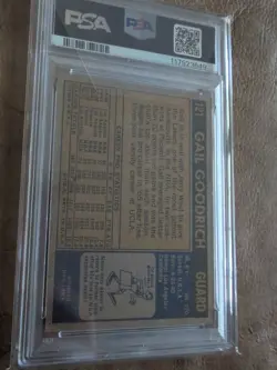 1971 TOPPS #121 GAIL GOODRICH PSA 7 NM LOS ANGELES LAKERS - Image 2