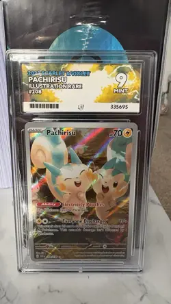 Nintendo Pokemon TCG 2023 S&V Pachirisu 208/198 IR Holo English ACE 9 - Image 1