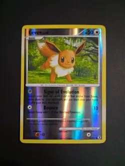 Eevee 59/111 Rising Rivals Reverse Holo Pokemon Card 2009 - LP Condition - Image 1