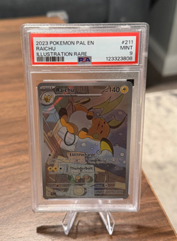 2023 Pokemon Pal En-Paldea Evolved #211 Raichu Illustration Rare PSA 9 MINT - Image 1