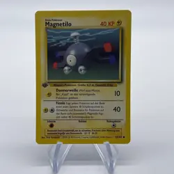 1st Edition Magnemite (Magnetilo) 53/102 - NM - German Base Set Pokemon Card - Image 1