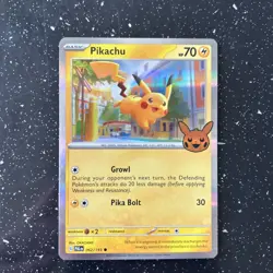 Pokemon TCG Pikachu 062/193 Trick or Trade 2023 Holo - Image 1