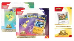 PRESALE Pokemon TCG 30th Anniversary Tech Sticker (2)+ 1 Knock Out Collection - Image 1