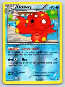 Pokemon Octillery XY - BREAKthrough BKT Reverse Holo 33/162 LP TCG - Image 1