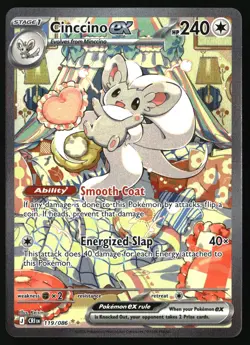 CINCCINO EX 119/086 HOLO SPECIAL ILLUSTRATION RARE CHAOS RISING POKEMON NM/M - Image 1