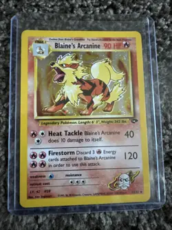 Pokemon Blaine's Arcanine Challenge From the Darkness Holo 11/32 HP*** - Image 1