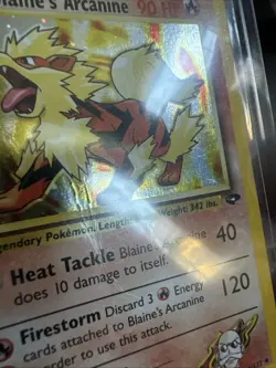 Pokemon Blaine's Arcanine Challenge From the Darkness Holo 11/32 HP*** - Image 2