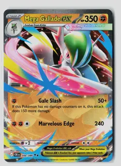 Mega Gallade ex 048/086 Double Rare Chaos Rising Pokemon Holo NM - Image 1