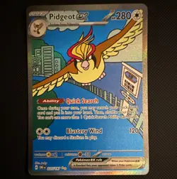 Pokemon TCG SV03 Obsidian Flames Pidgeot ex 225/197 Ultra Rare Holo Full Art - Image 1