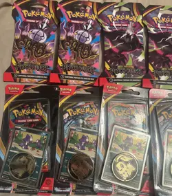 “10” Pokemon booster Packs.”5” PITCH BLACK. “5” Chaos Rising BLISTERS - Image 2