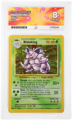 Nidoking 4th Print 1999-2000 Holo 11/102 ACE 8 Base Set Pokemon - Image 1
