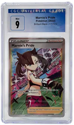 2022 Pokemon Brilliant Stars Marnies Pride 171/172 CGC 9 MINT - Image 1