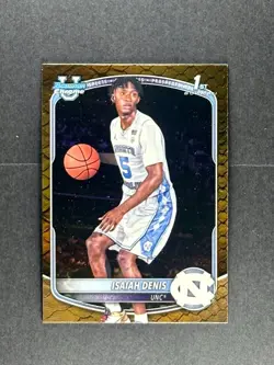2025-26 Bowman Chrome Isaiah Denis Reptilian Refractor 1st Bowman BCP-49 - Image 1