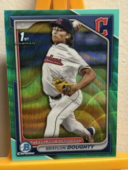 2025 Bowman Draft Braylon Doughty 1st Bowman Aqua Wave Refractor /125 🔥📈 - Image 1