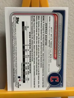 2025 Bowman Draft Braylon Doughty 1st Bowman Aqua Wave Refractor /125 🔥📈 - Image 2