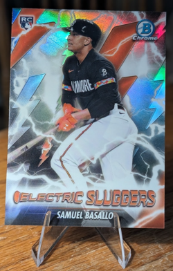 SAMUEL BASALLO! Electric Sluggers Chrome Rookie 2026 Bowman Card ES-10 Orioles - Image 1