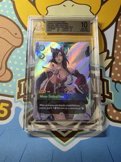 2025 Ahri Riftbound Origins League of Legends Release Promo Prize BGS 10 Pop 4 - Image 1
