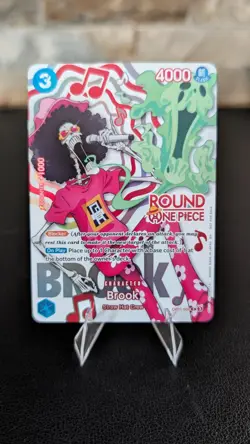 Round1 Promo Bandai One Piece TCG Brook OP11-056-Freshly sleeved - Image 1