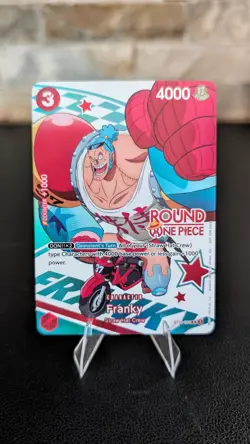 One Piece x Round 1 Franky Promo Card ST21-011 (English) - Image 1