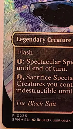 Spectacular Spider-Man (0235) (Borderless) (Textured Foil) - Black Suit - Image 4