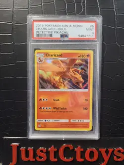 PSA 9 Charizard 5/18 Detective Pikachu Holo Pokemon TCG - Image 1
