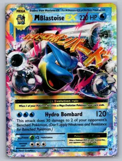 M Blastoise EX 22/108 Holo EX Rare Evolutions Pokemon Near Mint - Image 1