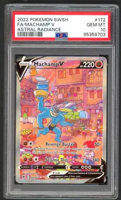 Pokemon Card - PSA 10 Machamp V 172/189 - Astral Radiance - GEM MT - PSA10 - Image 1