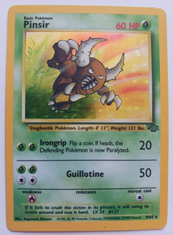 Pinsir Pokemon Card Holo WOTC 9/64 Jungle Set Rare Vintage 1999 Original MP - Image 1