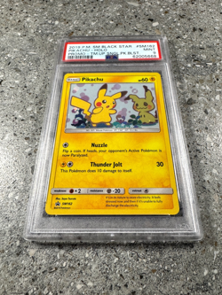 Pokemon TCG Cards Pikachu SM162 Black Star Promo Holo PSA 9 MINT - Image 1