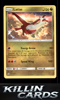Latias 153/236 Pokemon Rare SM - Unified Minds Card NM - Image 1