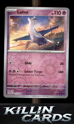 Reverse Holofoil Latios 073/182 Pokemon Rare SV04: Paradox Rift Card NM - Image 1