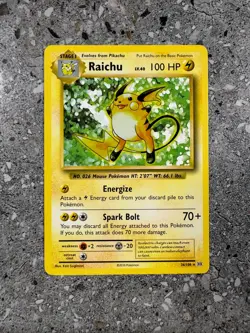 Pokemon TCG Cards Raichu 36/108 Evolutions Non-Holo Rare Theme Deck Exclusive - Image 1