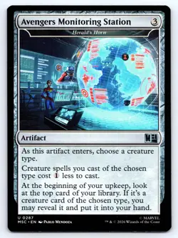 Avengers Monitoring Station - Herald's Horn #287 MSC Non-Foil MTG NM - Image 1