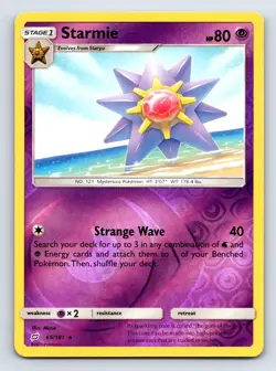 Starmie 65/181 Rare Team Up Pokemon Reverse Holo Near Mint - Image 1