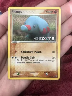 Pokemon Phanpy 69/107 EX Deoxys Reverse Holo LP Yuka Morii 2005 Vintage - Image 1